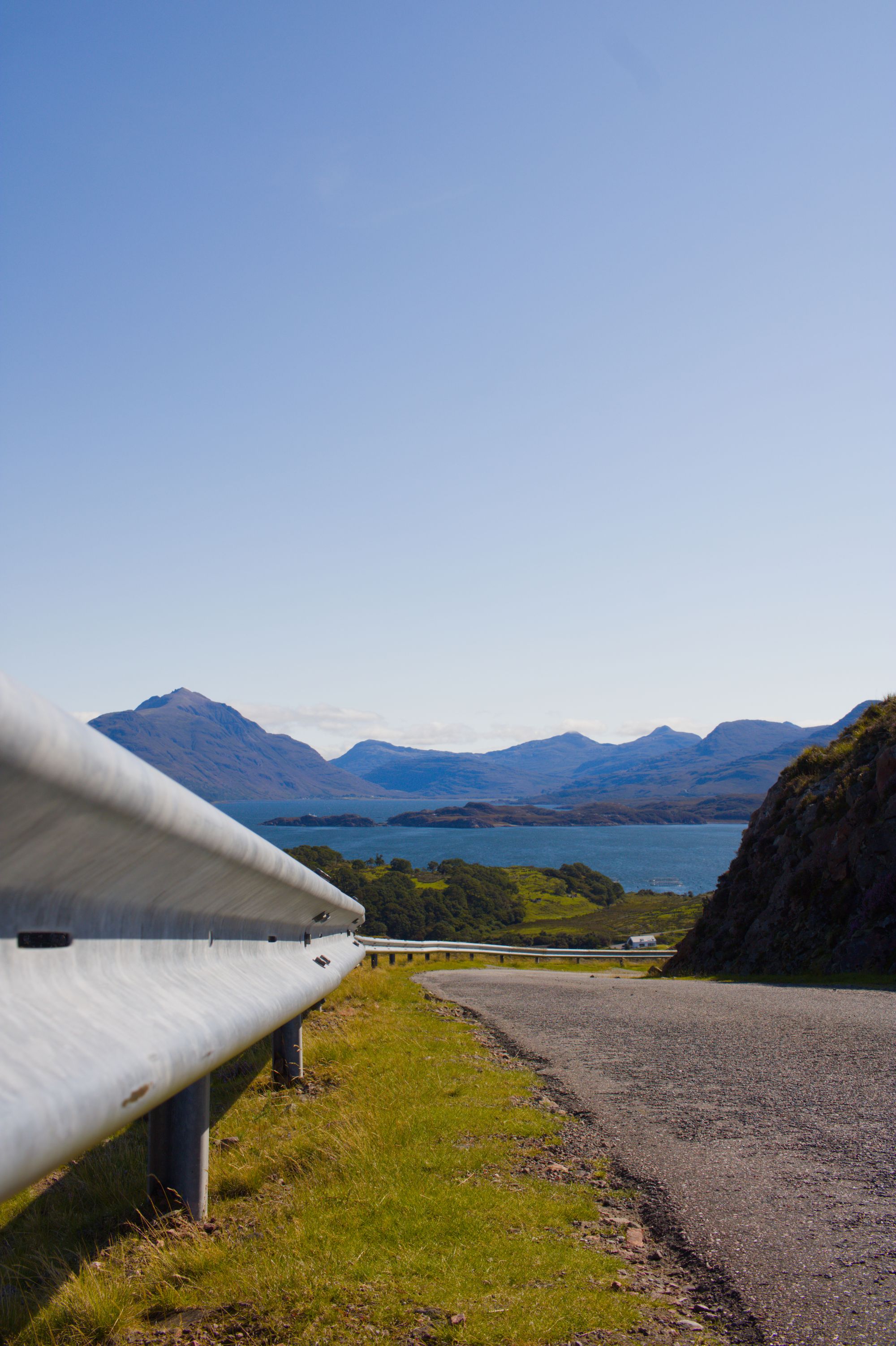 Panoramic highland valleys and dramatic skies in northern Scotland